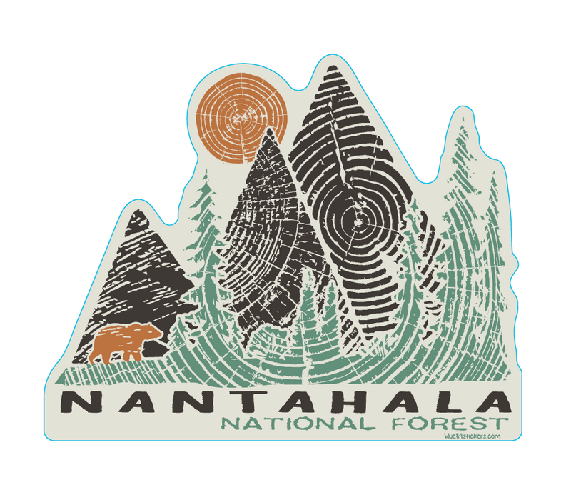 NOC Lakeshirts Stickers, Purlieu Mtns/Pine/Bear Soft FF