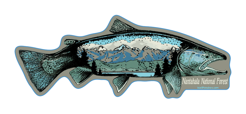 NOC Lakeshirts Stickers, Ostensible Trout/Mtns FF