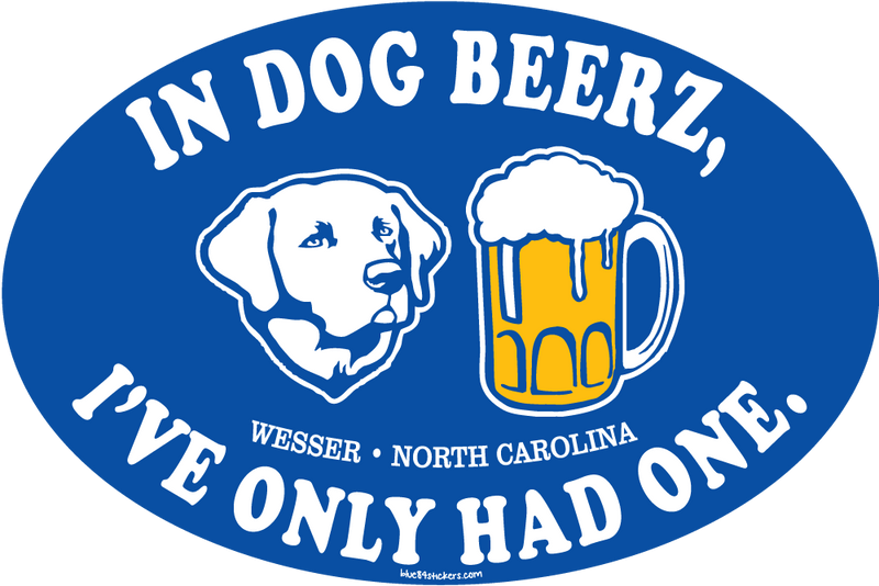 NOC Lakeshirts Stickers, Gestures Dog Beer