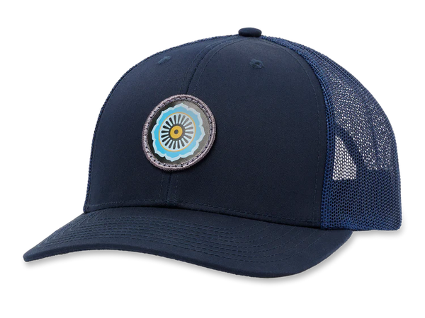 Astral Lotus Trucker Hat - Storm Navy