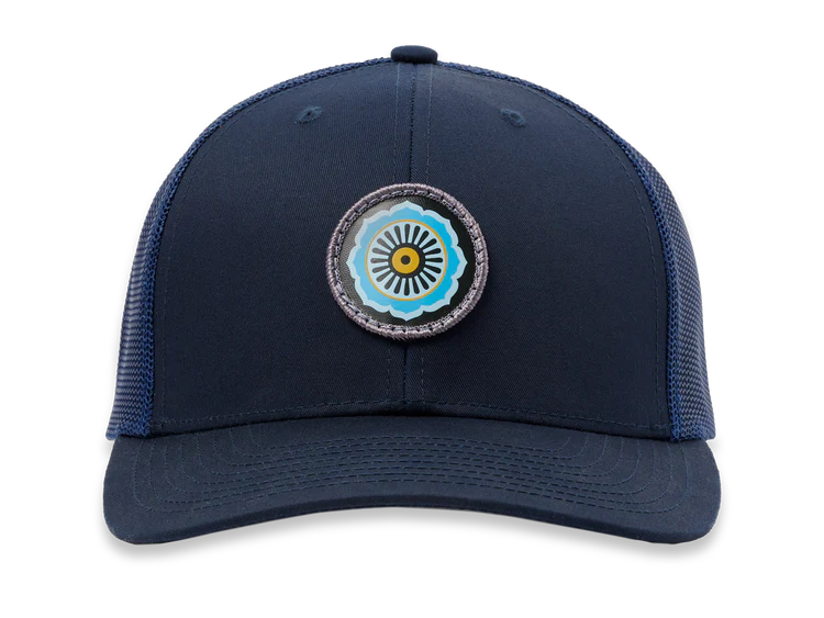 Astral Lotus Trucker Hat - Storm Navy