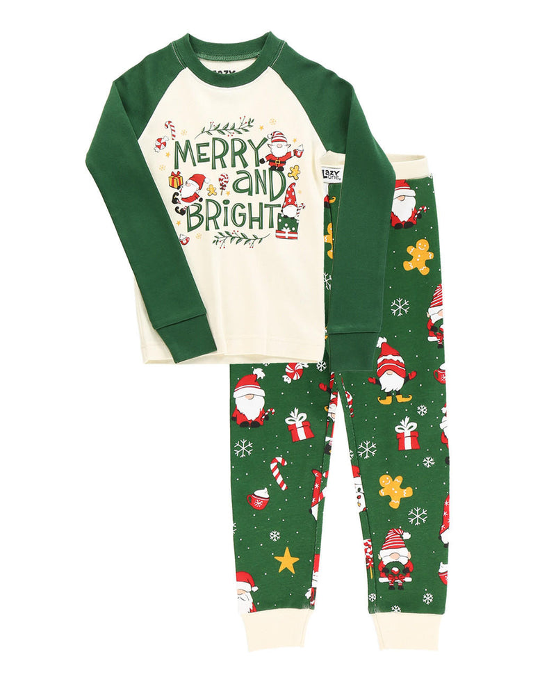 Lazyone Christmas Gnome Kid's Long Sleeve PJ's