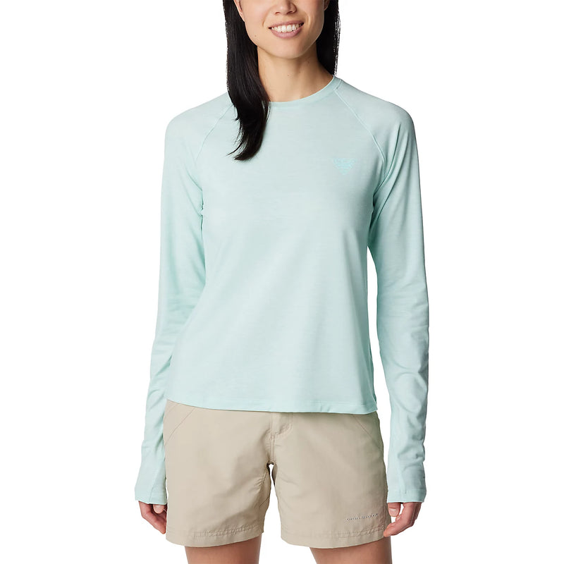 Columbia Women's PFG Uncharted Knit Long Sleeve Shirt Icy Morn Heather