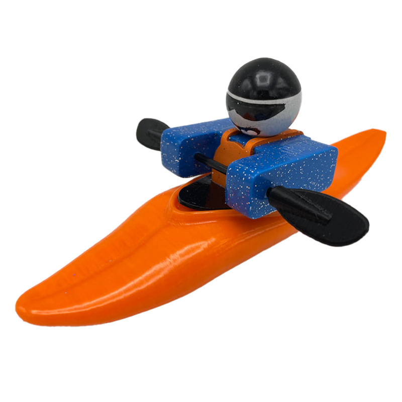 Foamie Friends Plastic Mini Slice Kayak Orange