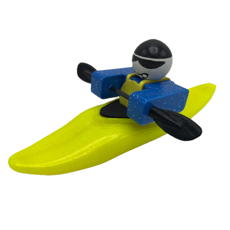 Foamie Friends Plastic Mini Slice Kayak Yellow