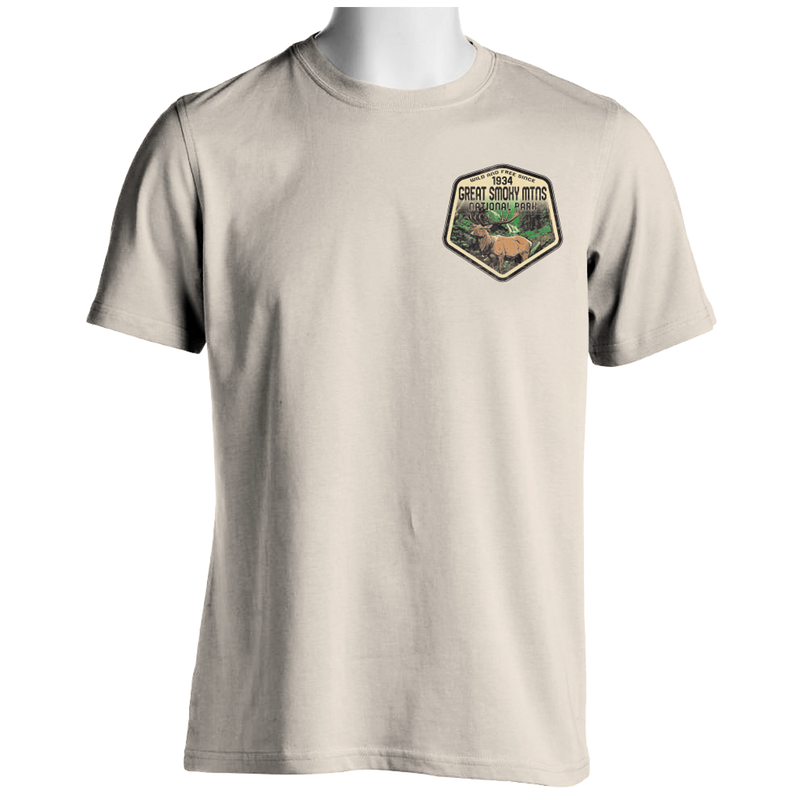 Great Smoky Mountains National Park - Wild and Free Ancestor Elk Shirt Ivory Front