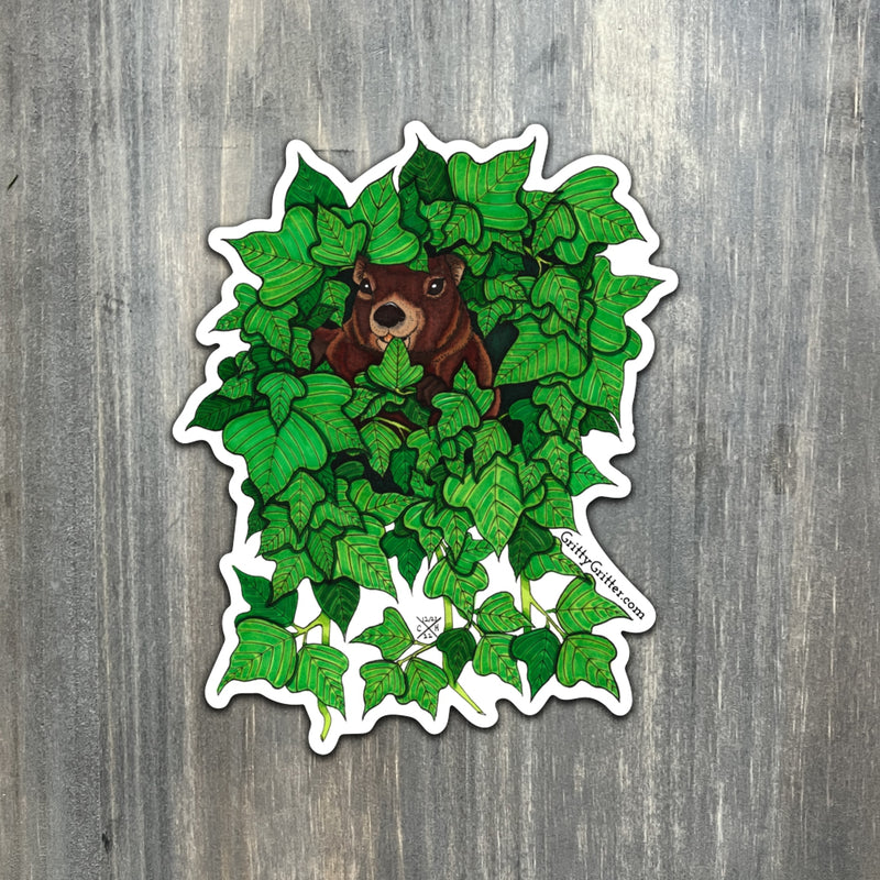 Gritty Gritter Groundhog Kudzu Sticker