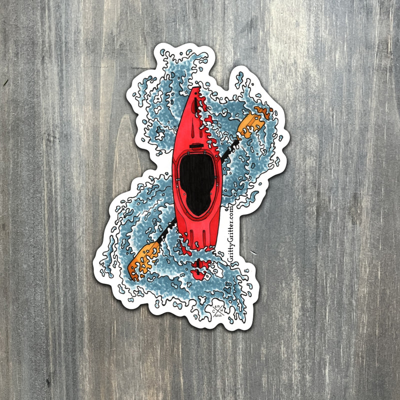 Gritty Gritter Kayak Sticker