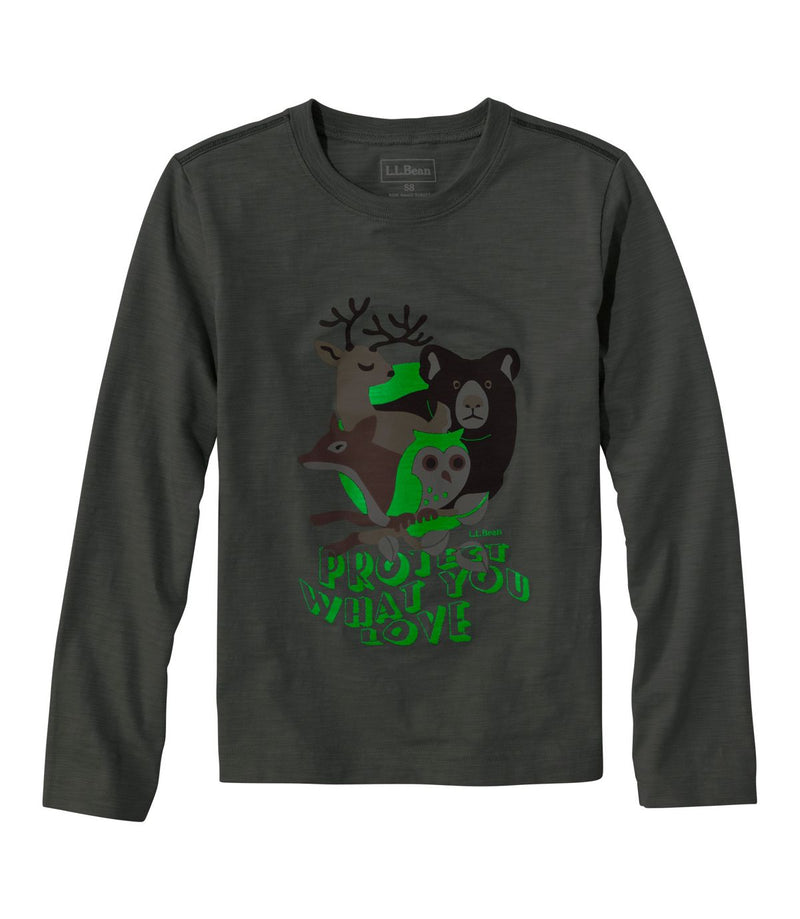 L.L. Bean Kid's Glow in the Dark Graphic Long Sleeve Tee