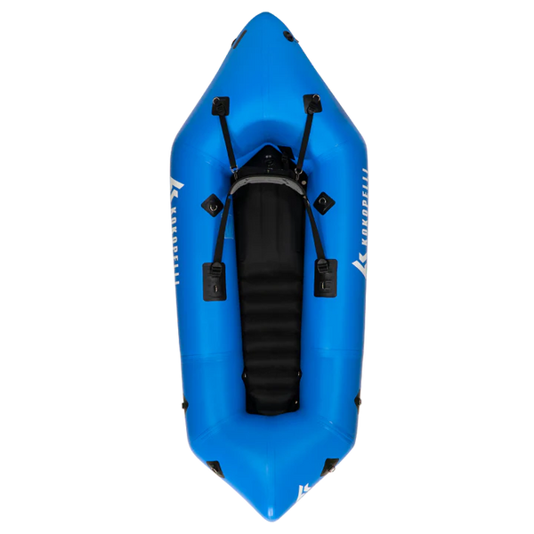 Recon Self-Bailing Packraft & Thigh Straps Package Arctic Blue