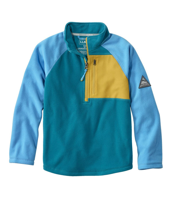 L.L. Bean Kid's Fitness Fleece Quarter Zip Mallard Teal Cool Blue