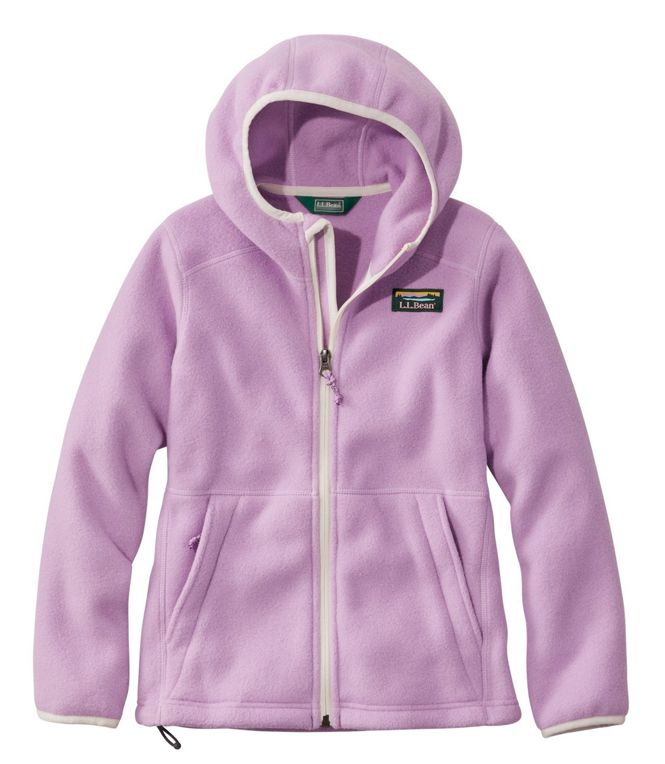 L.L. Bean Kids' Mountain Classic Fleece, Hooded Lilac