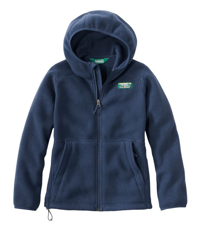 L.L. Bean Kids' Mountain Classic Fleece, Hooded Nautical Navy