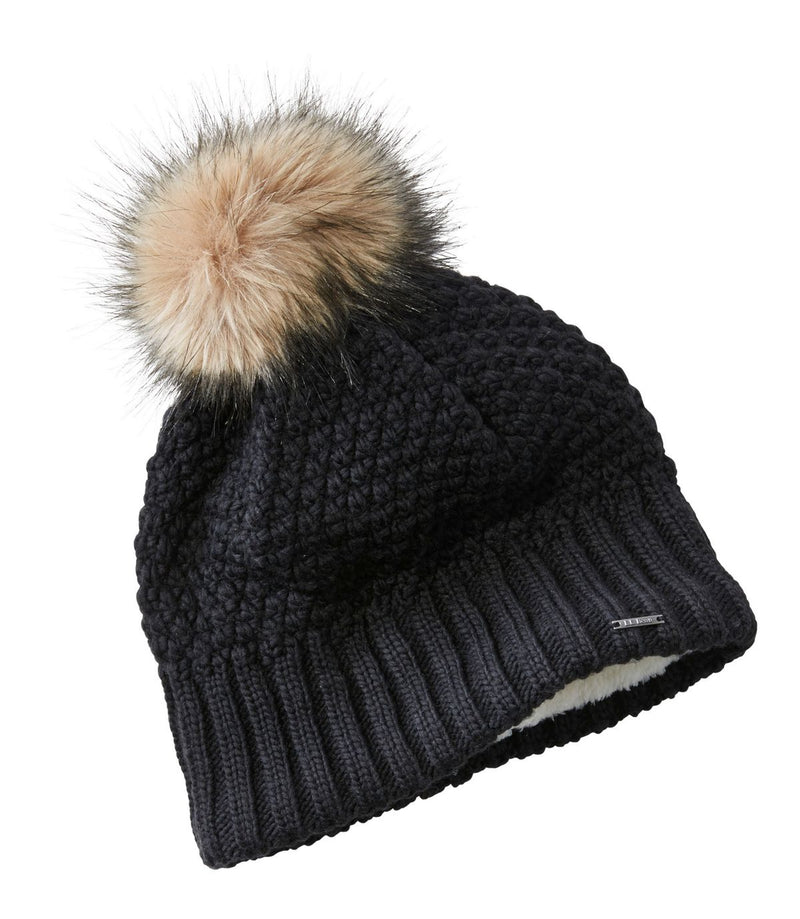 L.L. Bean Women's Wicked Cozy Knit Pom Hat Black