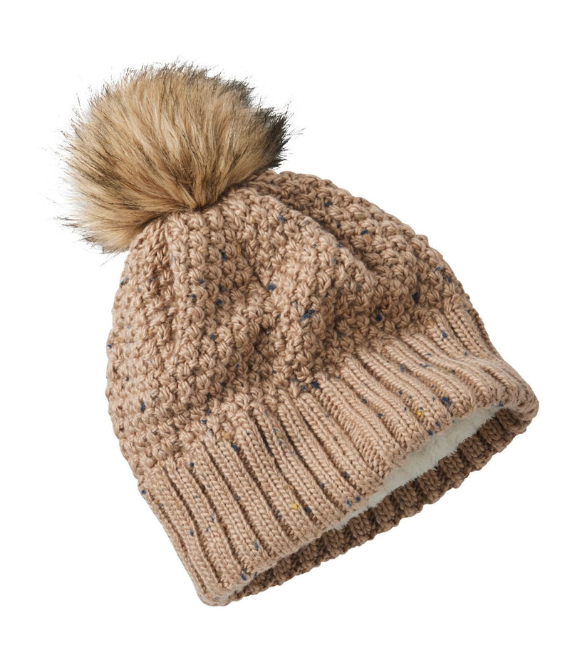 L.L. Bean Women's Wicked Cozy Knit Pom Hat Putty