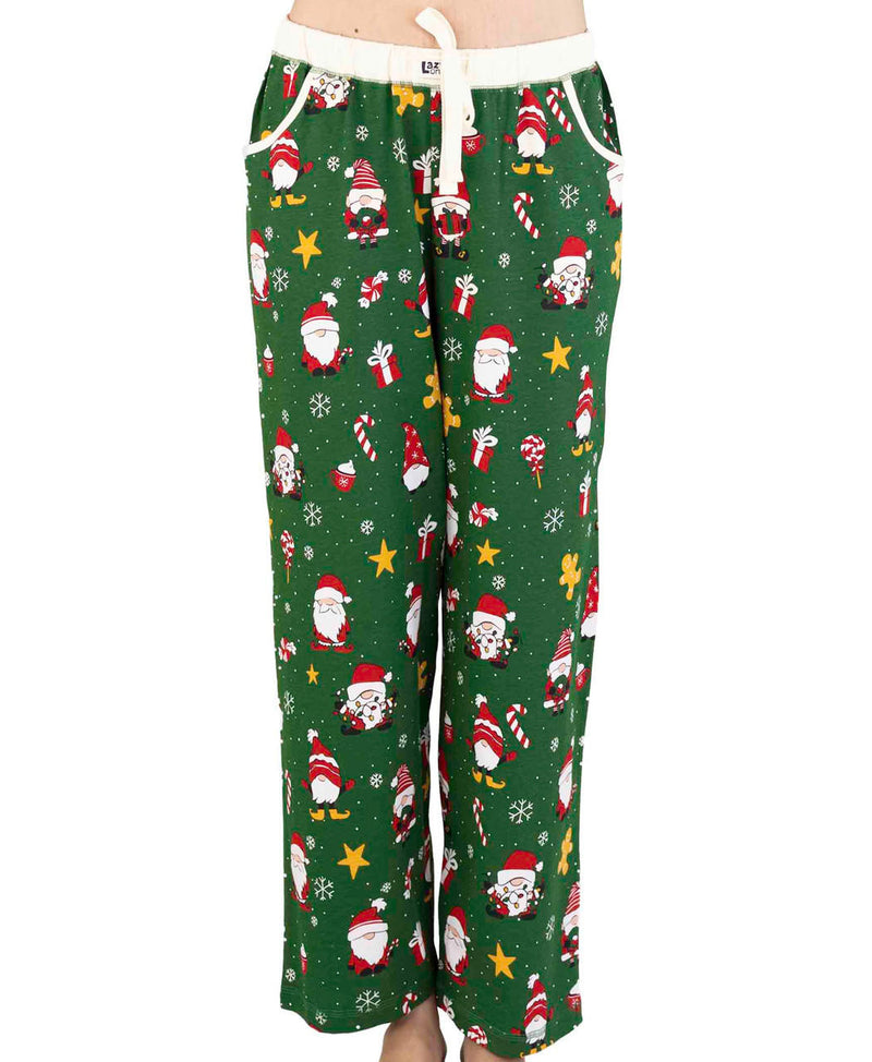 Lazyone Women's Christmas Gnome Regular Fit PJ Pants