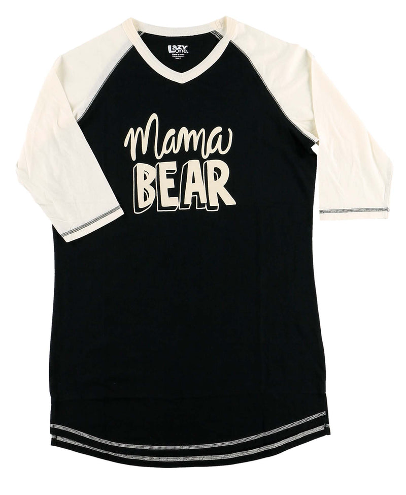 Lazyone Mama Bear Long PJ Tee