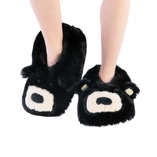 Lazyone Black Bear Critter Slippers