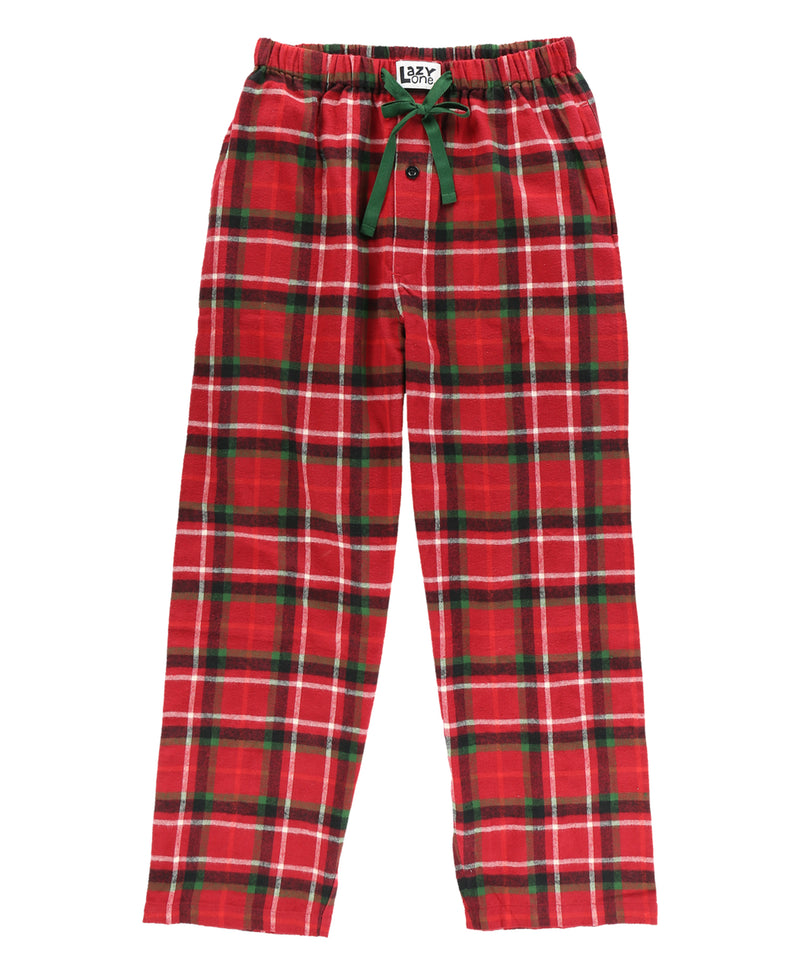 Lazyone Men's Christmas PLaid Flannel PJ Pants