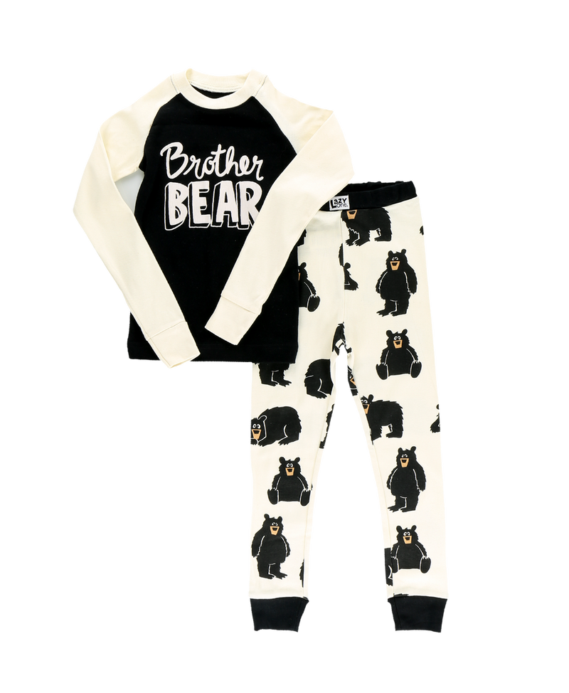 Lazyone Brother Bear Kid Long Sleeve Pajama Set