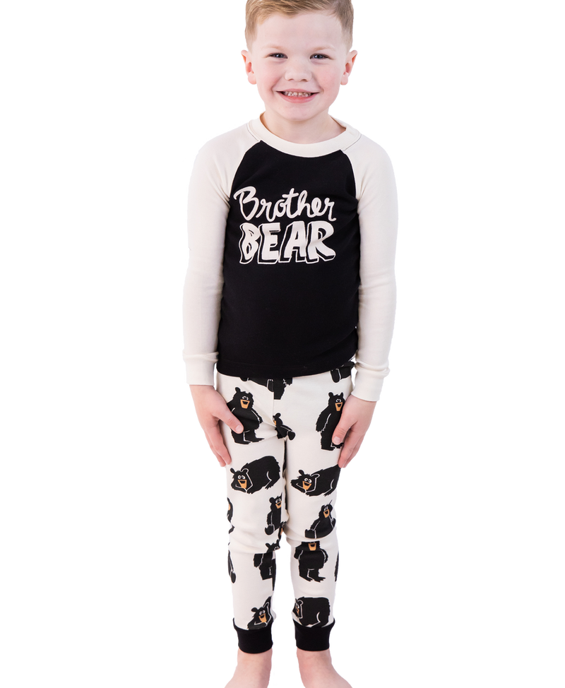 Lazyone Brother Bear Kid Long Sleeve Pajama Set
