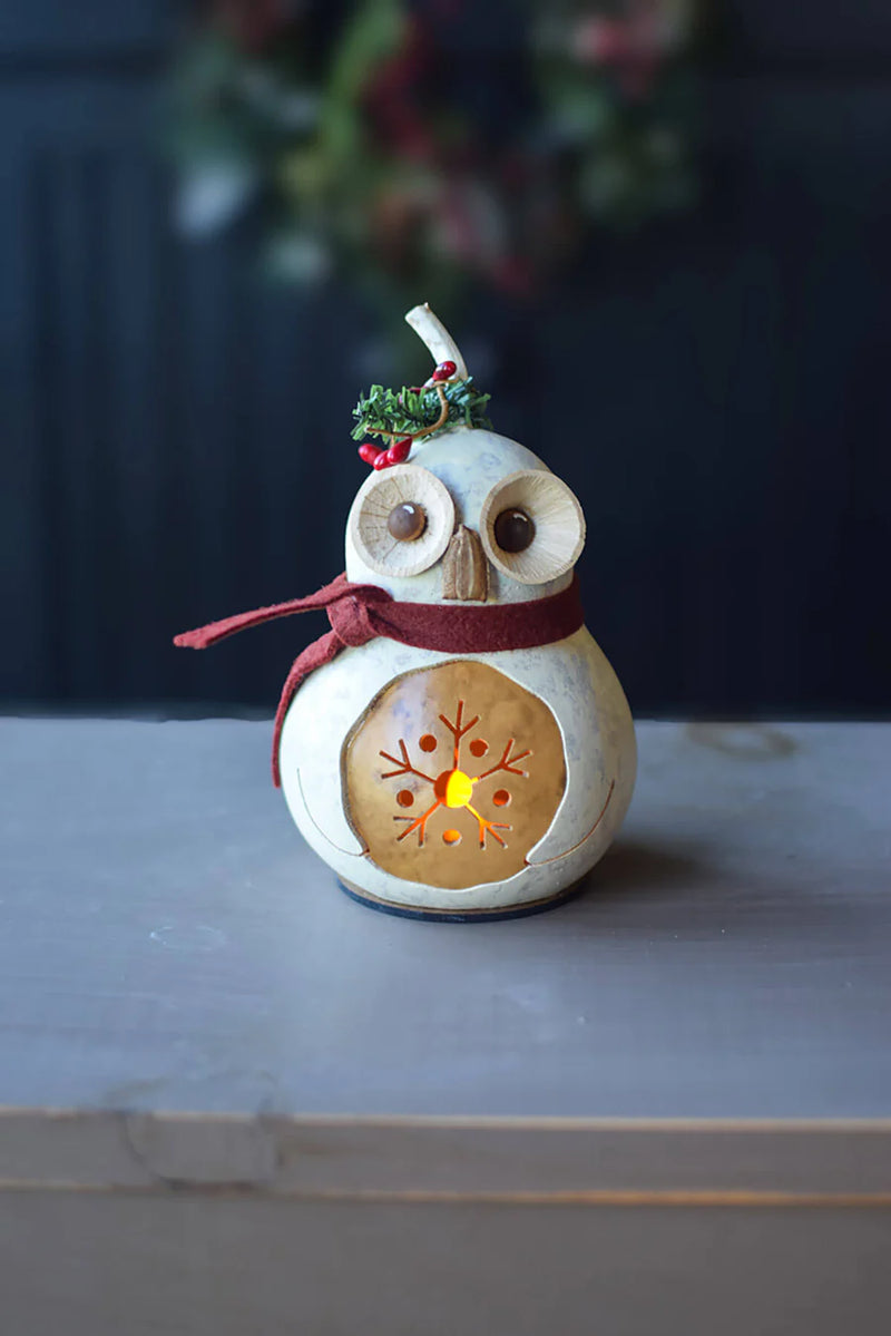 MG Small Handcrafted Gourd, Olwen Owl