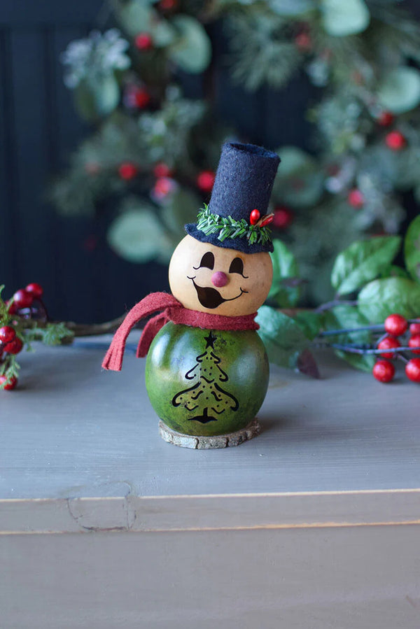 MG Tiny Gourd Figurine, Pinewood Snowman