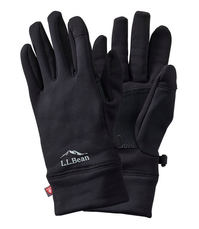 L.L. Bean Men's Primaloft Therma-Stretch Fleece Gloves Black