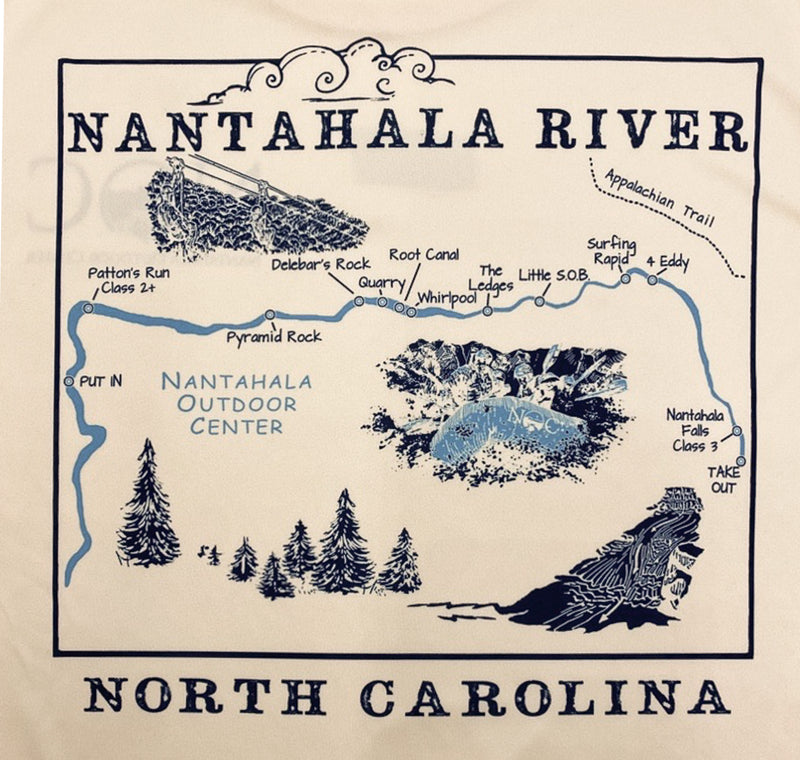 Nantahala River Map Solar Shirt