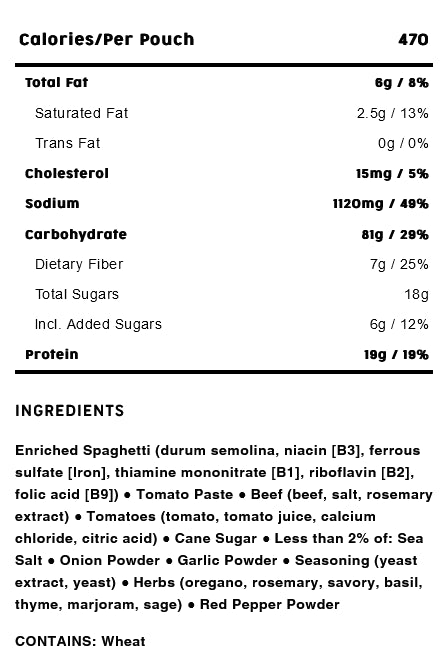 Mountain House Spaghetti with Meat Sauce