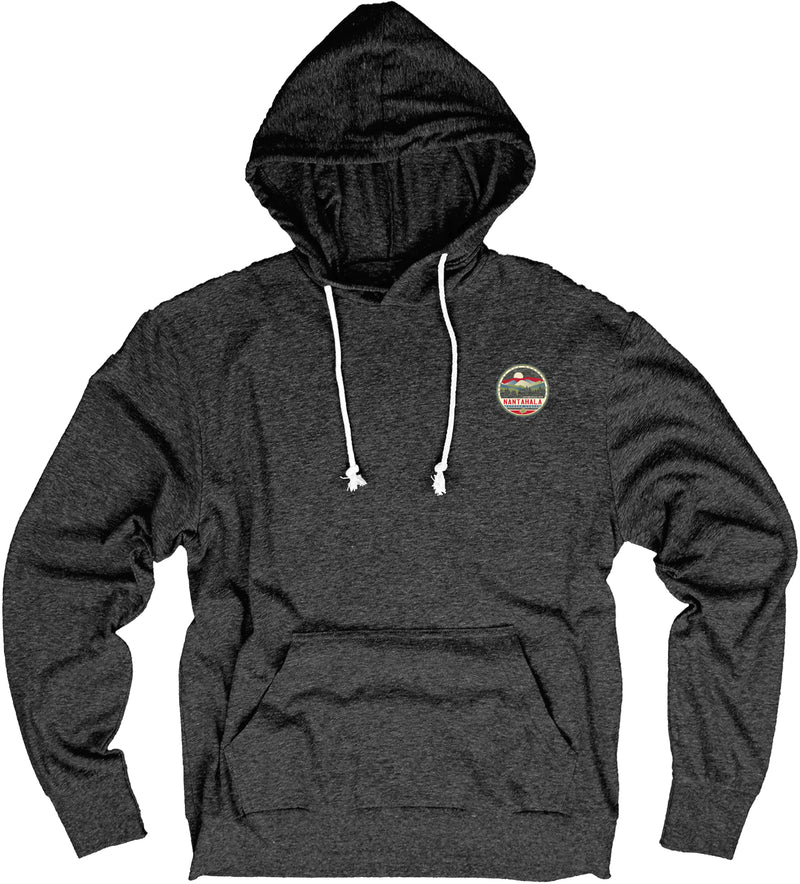 NOC Land Noon Day Sun Layered Mtns L/S Hooded Tee