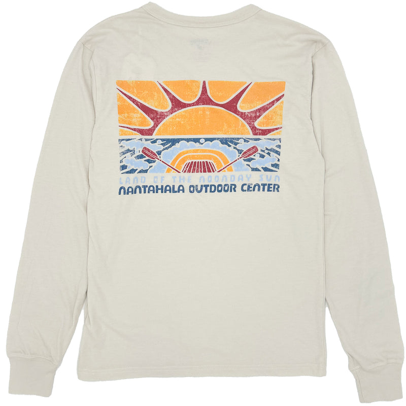 NOC Raft Perspective Land of Noon Day Sun Long Sleeve Heather Canvas Back 