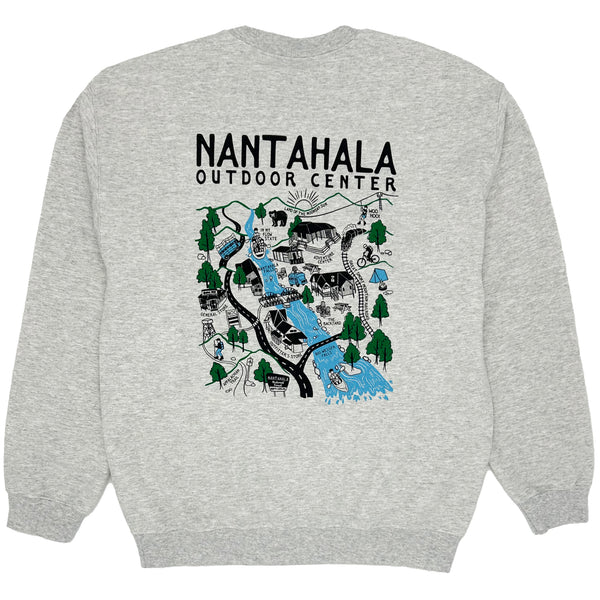 Nantahala Doodle Crewneck Ash Back