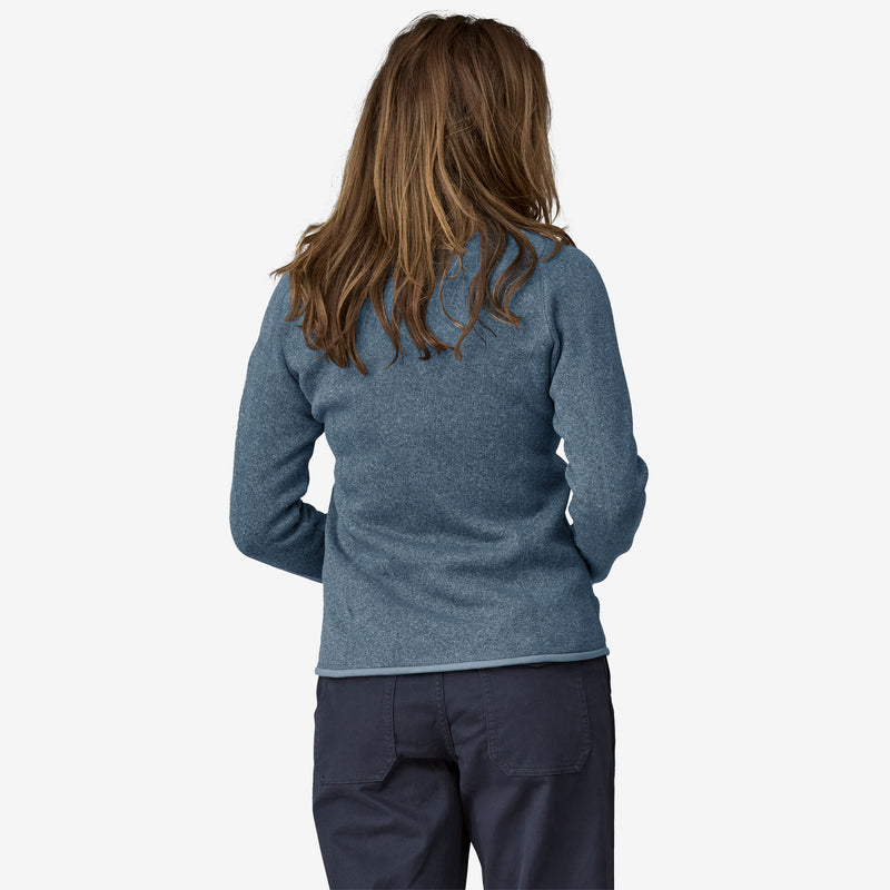 Patagonia Women's Better Sweater Utility Blue On Model Back