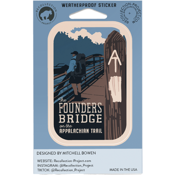 Recollection Project Nantahala Outdoor Center Founders Bridge on the Appalachian Trail Sticker