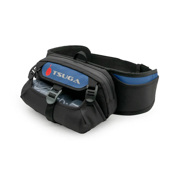 Tsuga Pivot Pro Hip Pack Blue with bottle